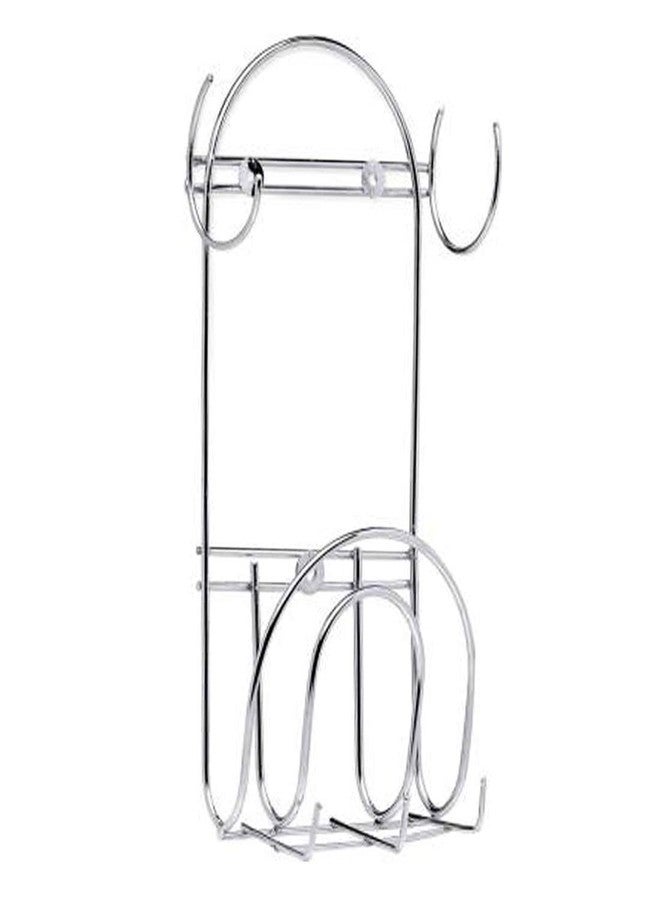 Oc9 Stainless Steel Round Chakla Belan Stand with Hook for Kitchen Rack - Image 1